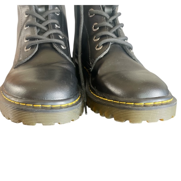 Dr. Martins Luana 7 Eye Combat Boots Black w/Yelllow Stitching Womens Size 9 - Picture 7 of 14